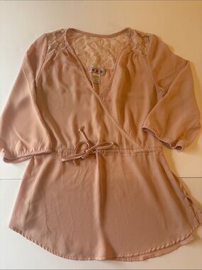 Three Hearts Dusty Rose Wrap Blouse